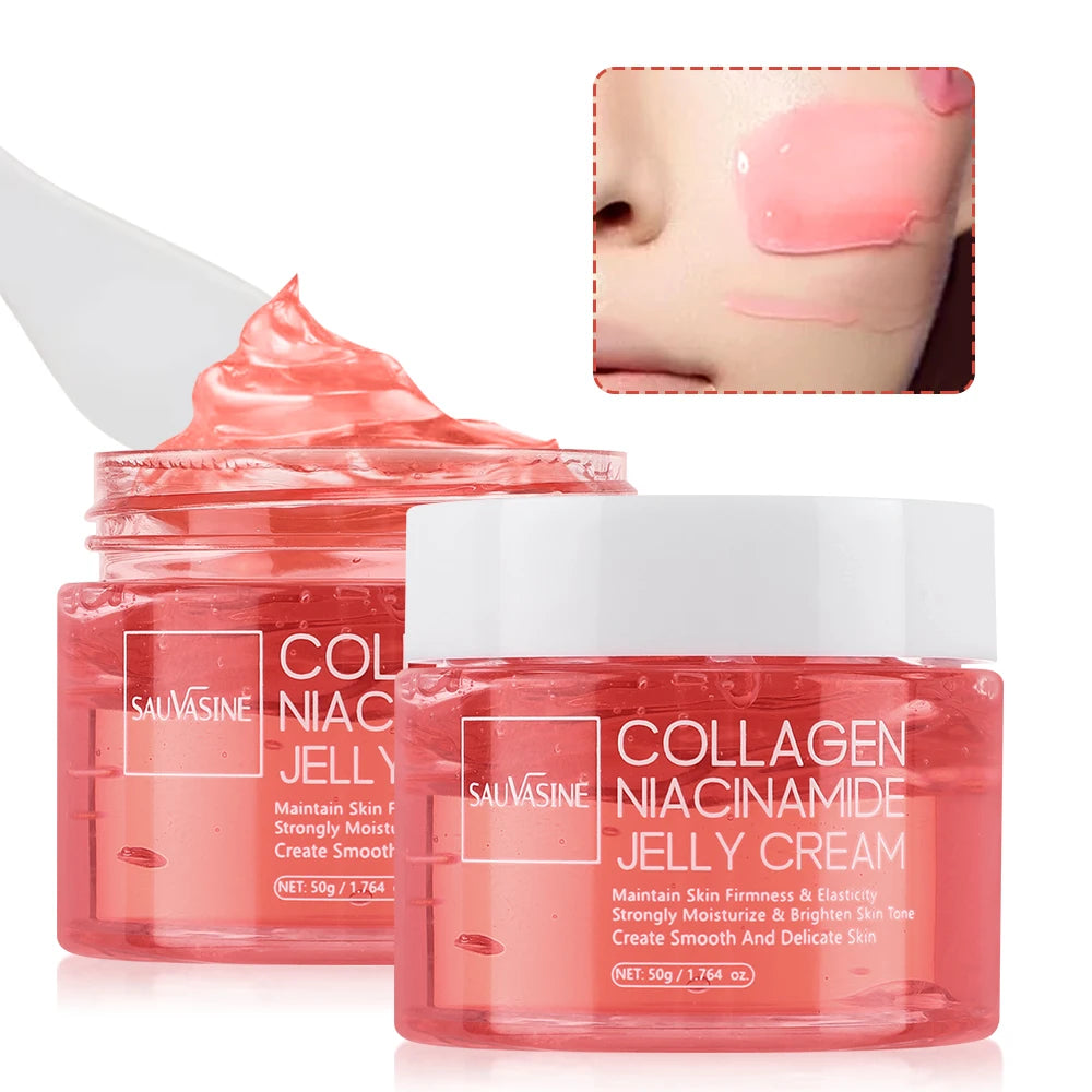 50g Collagen Jelly Cream Niacinamide Tightening Soothing Moisturizing Anti-Aging Firmness Hydration Skincare 100ml Face Gel