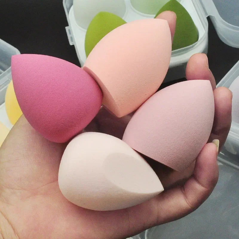4 pcs/bag fashion make up blender cosmetic puff makeup sponge foundation powder sponge beauty tool makeup tool accessories