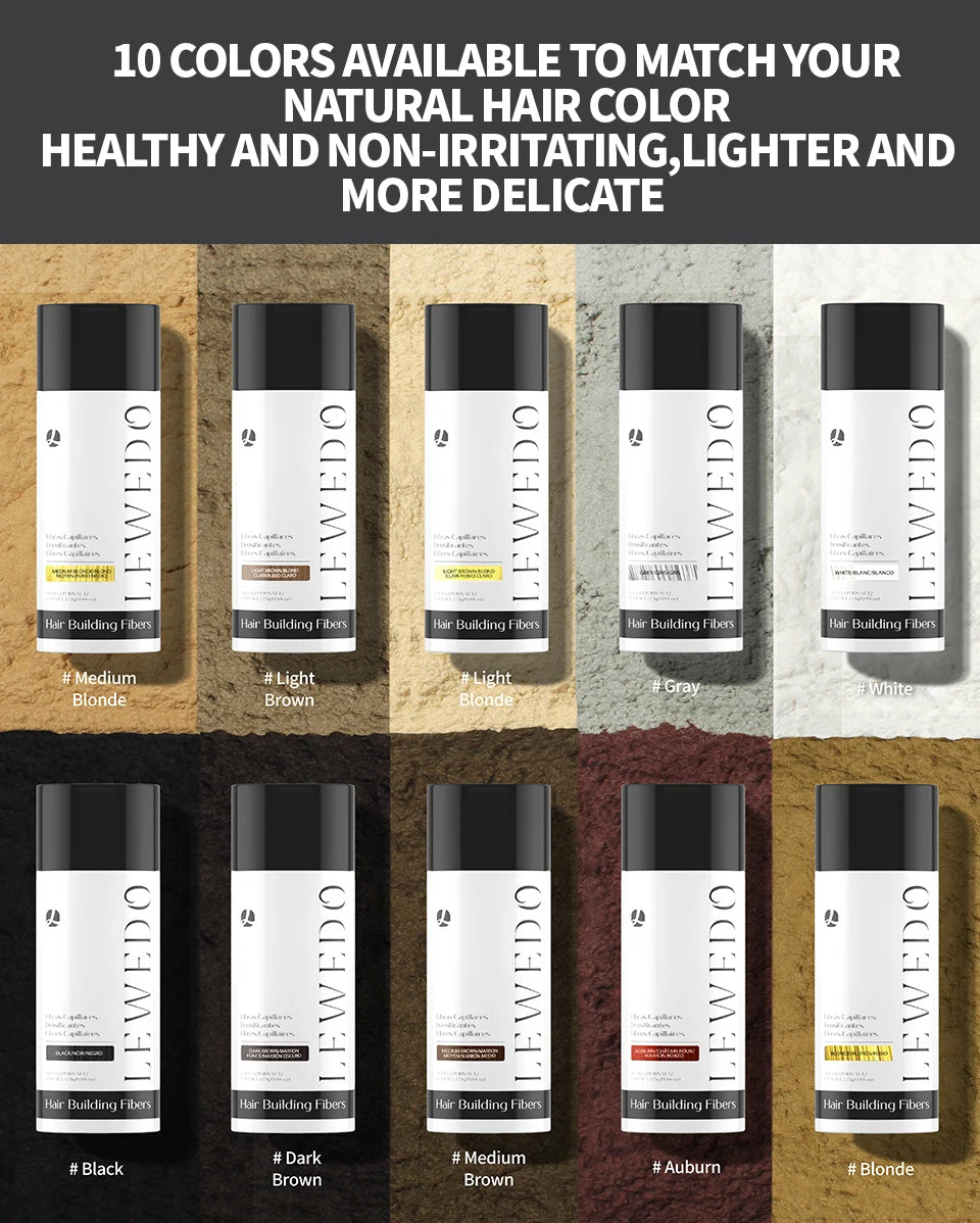 Hair Fibers Powder Instant Hair Growth Fiber Keratin Thickening Spray Applicator Hair Building Fibers Hair Loss Regrowth Powder