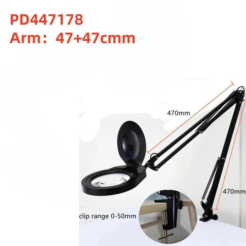 New arrival 10X Illuminated Magnifier  80 LED Magnifying Glass for Soldering Iron Repair/Table Lamp/Skincare Beauty Tool