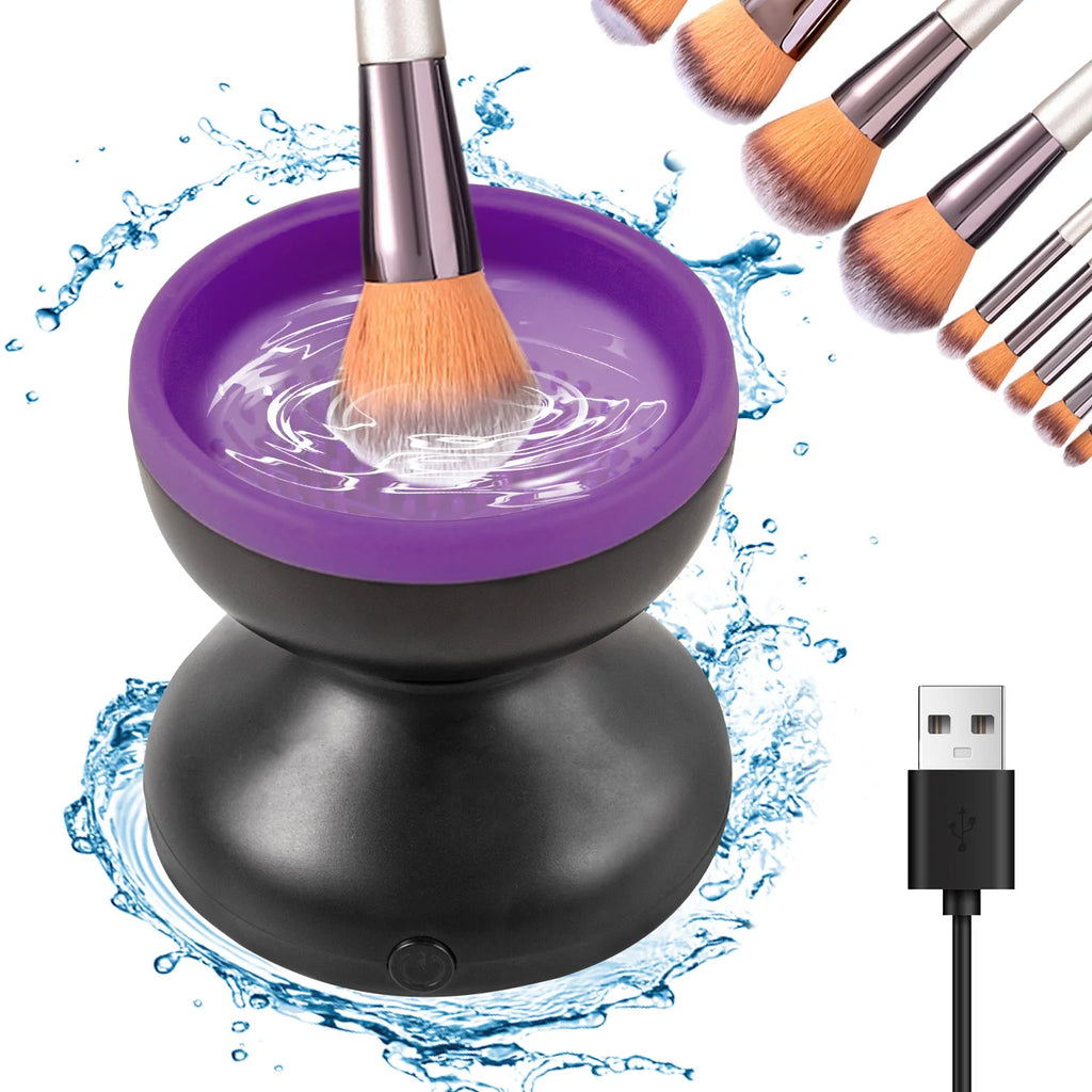 1pc Electric Makeup Brush Cleaner Machine Portable USB Makeup Brush Cleaning Tools Automatic Cleaning Makeup Brushes Beauty Tool