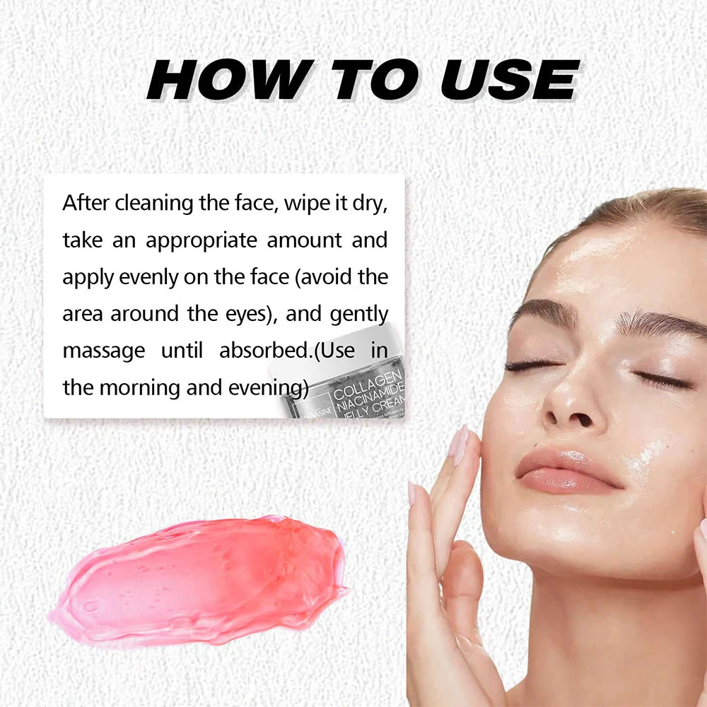 50g Collagen Jelly Cream Niacinamide Tightening Soothing Moisturizing Anti-Aging Firmness Hydration Skincare 100ml Face Gel