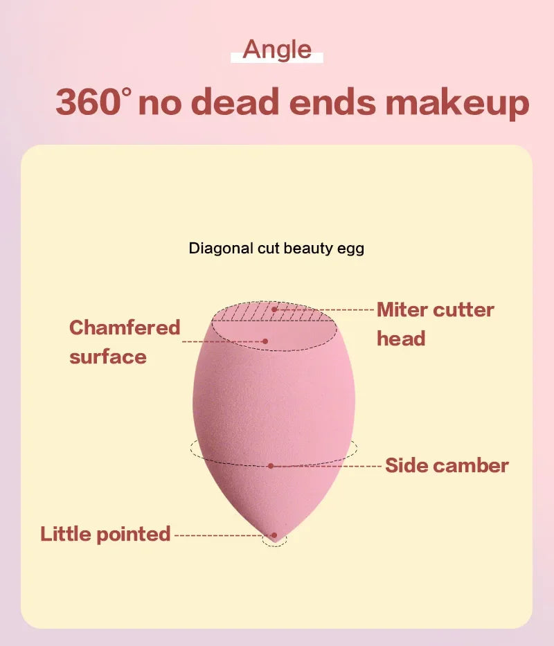 4 pcs/bag fashion make up blender cosmetic puff makeup sponge foundation powder sponge beauty tool makeup tool accessories
