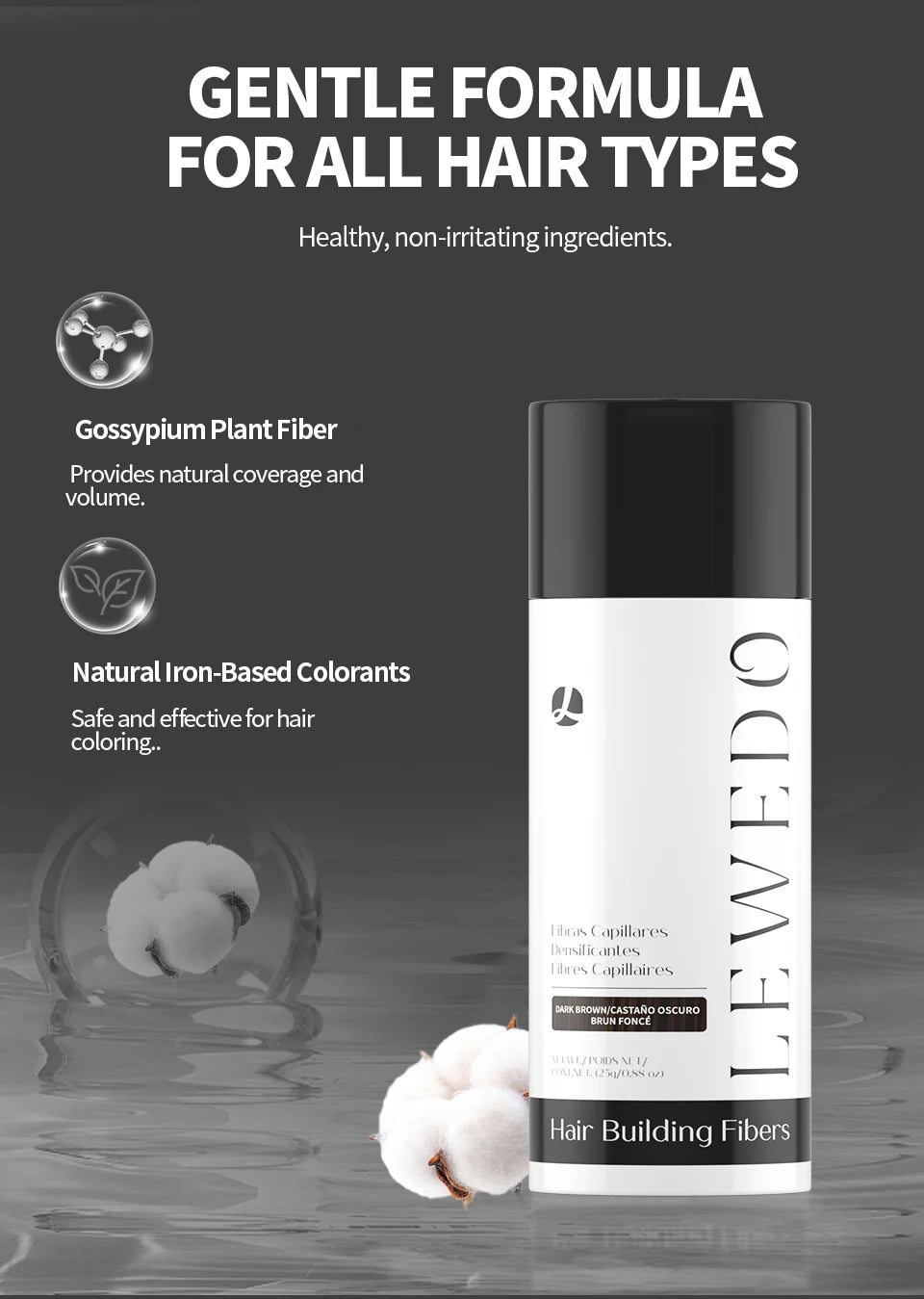 Hair Fibers Powder Instant Hair Growth Fiber Keratin Thickening Spray Applicator Hair Building Fibers Hair Loss Regrowth Powder