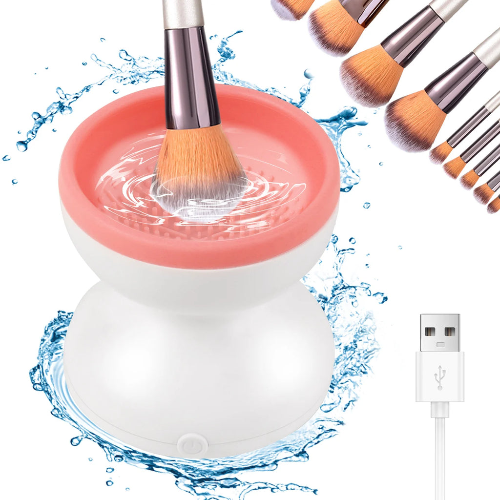 1pc Electric Makeup Brush Cleaner Machine Portable USB Makeup Brush Cleaning Tools Automatic Cleaning Makeup Brushes Beauty Tool