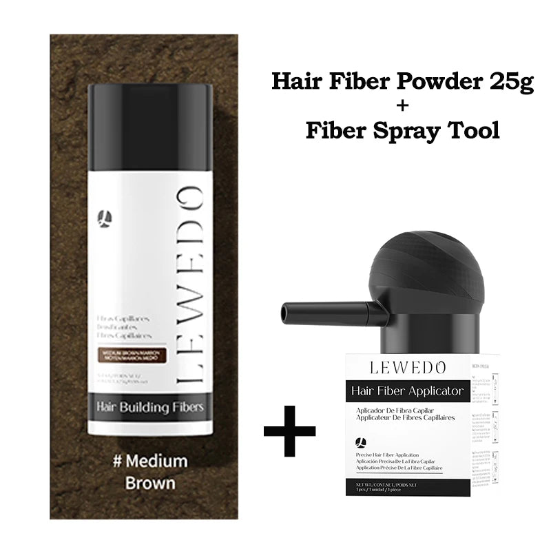 Hair Fibers Powder Instant Hair Growth Fiber Keratin Thickening Spray Applicator Hair Building Fibers Hair Loss Regrowth Powder
