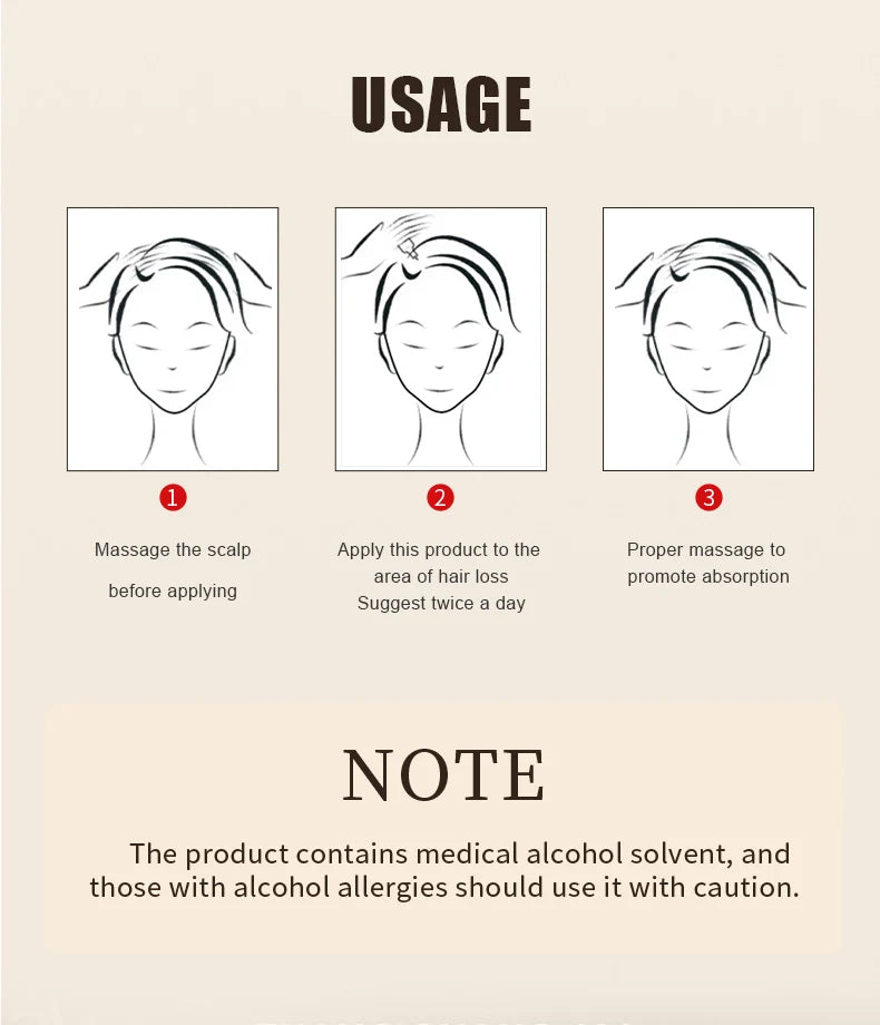 Zhang Guang 101 Ginseng Nourishing Liquid  Promote Hair Growth Anti-Hair Loss Chinese herbal formula Repairing Moisturizing
