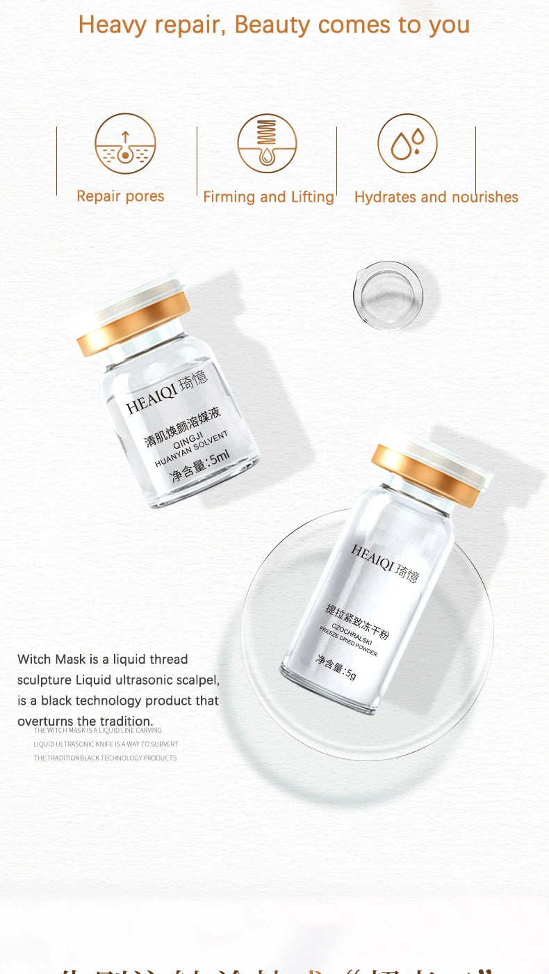 Face Collagen Peptide Hyaluronic Acid Face Mask DIY Hyaluronic acid V Face Lifting Firming Skin Rejuvenation Mask Skin Care