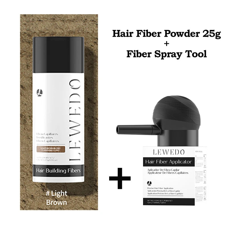 Hair Fibers Powder Instant Hair Growth Fiber Keratin Thickening Spray Applicator Hair Building Fibers Hair Loss Regrowth Powder