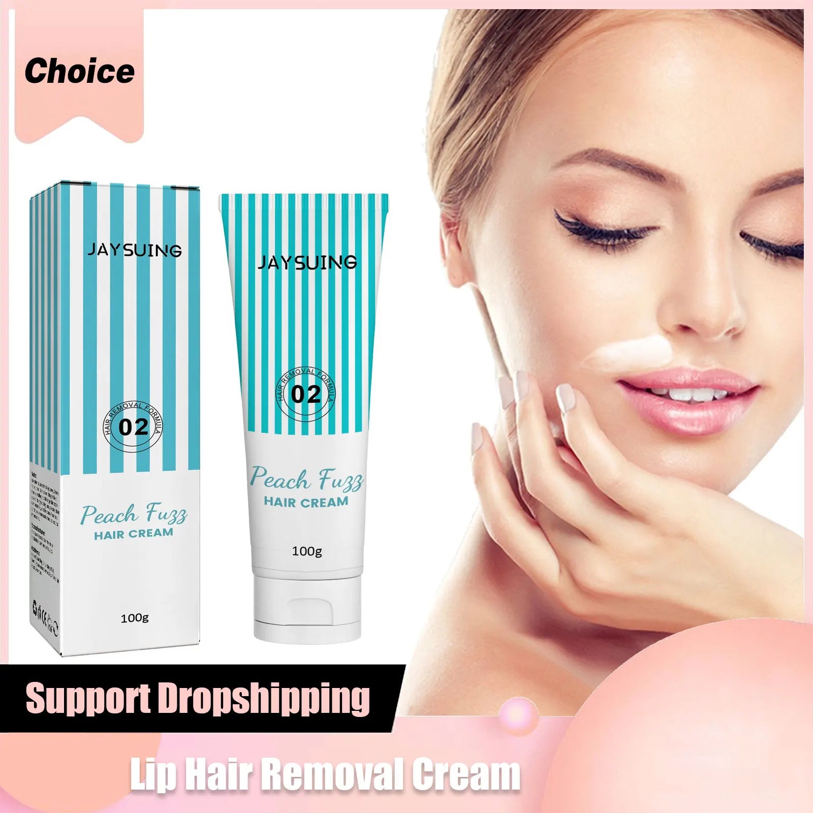 Facial Hair Remover Cream Lip Painless Depilatory Hair Growth Inhibitor Gentle Soothing Moisturizing Permanent Epilator Cream