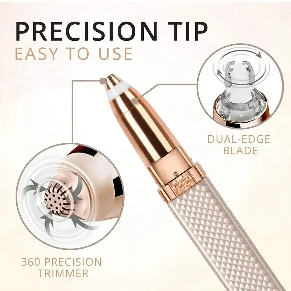 LuxyTrim 5-in-1 Electric Hair Removal for Women | Painless Facial & Body Hair Trimmer