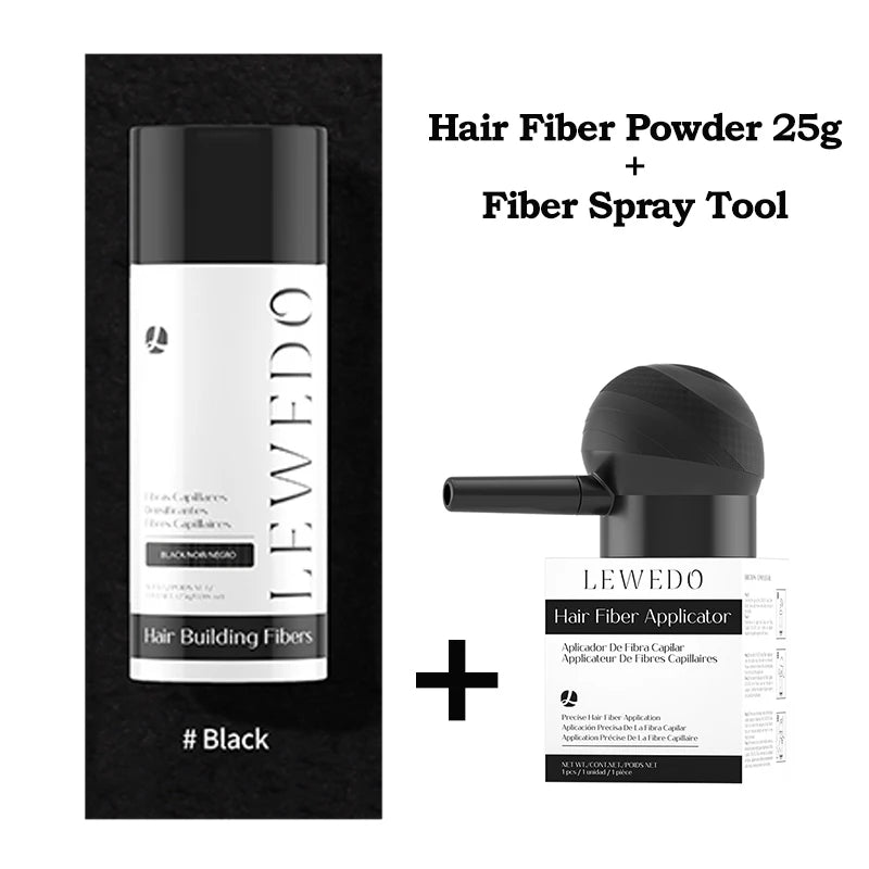 Hair Fibers Powder Instant Hair Growth Fiber Keratin Thickening Spray Applicator Hair Building Fibers Hair Loss Regrowth Powder