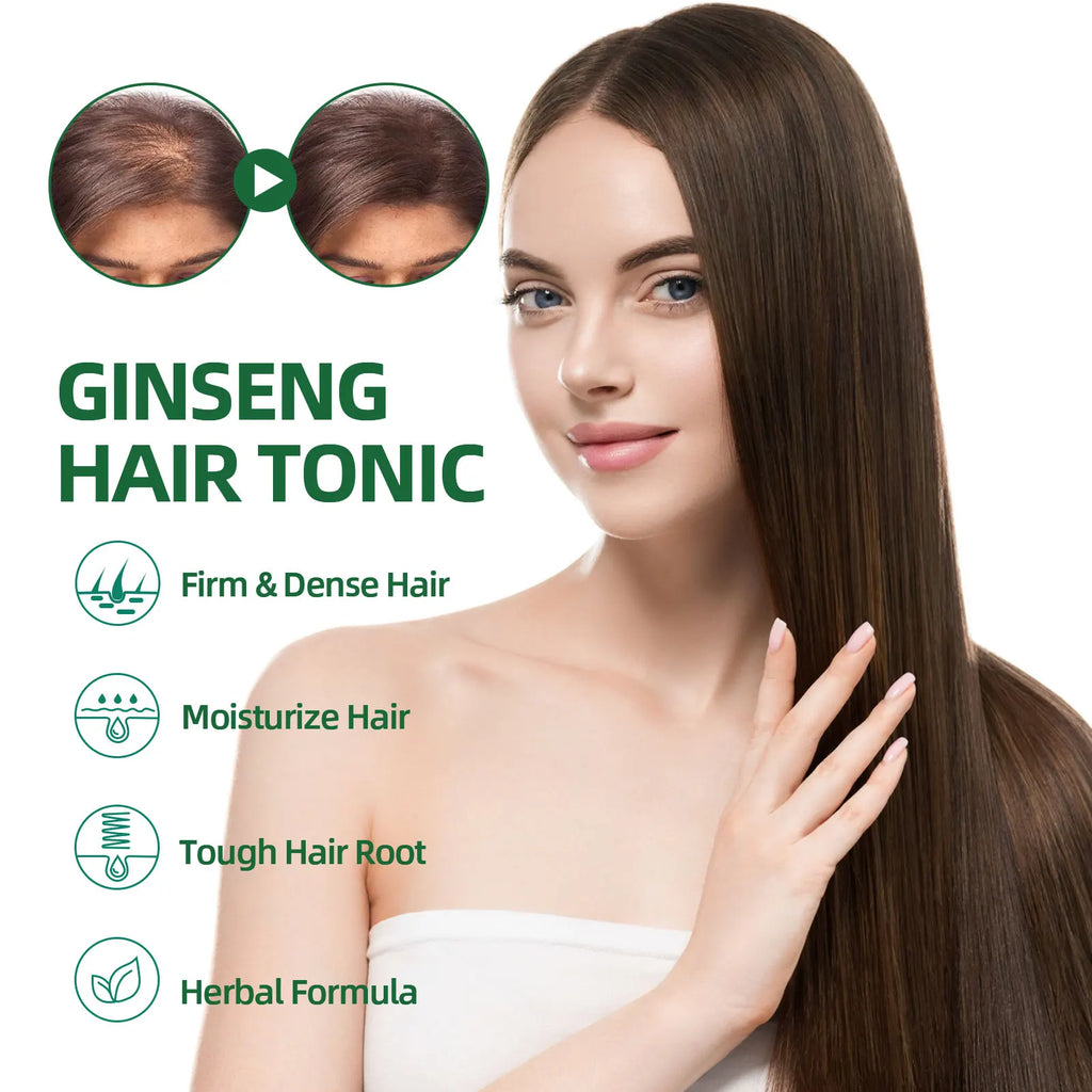 Ouhoe Ginseng Hair Growth Serum 100ml Nourish Scalp Bioactive Formula Promote Hair Regrowth Reduce Hair Fall Strengthen Roots