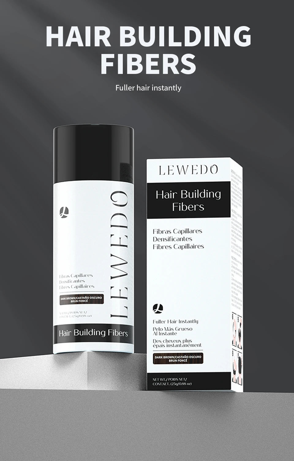 Hair Fibers Powder Instant Hair Growth Fiber Keratin Thickening Spray Applicator Hair Building Fibers Hair Loss Regrowth Powder