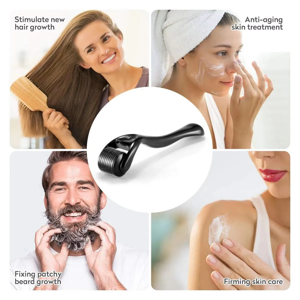 540 Micro Needles Derma Roller for Skin,Beard & Hair Growth,0.2mm\0.25mm\0.3mm,Face Roll Tool,Professional Facial Skincare Tools