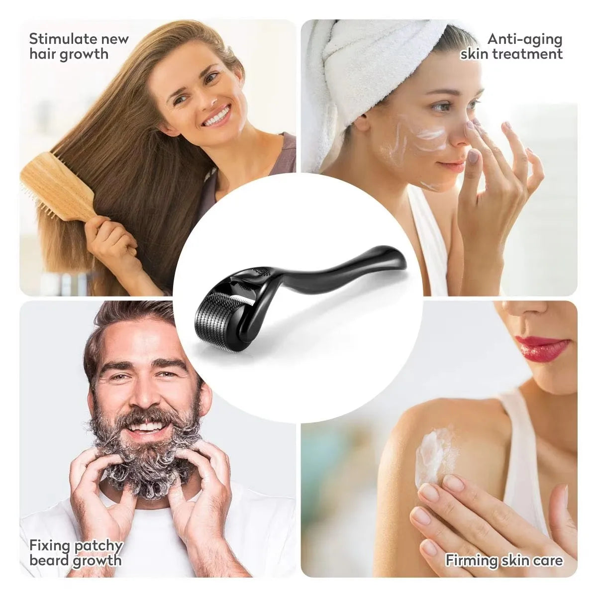 540 Micro Needles Derma Roller for Skin,Beard & Hair Growth,0.2mm\0.25mm\0.3mm,Face Roll Tool,Professional Facial Skincare Tools