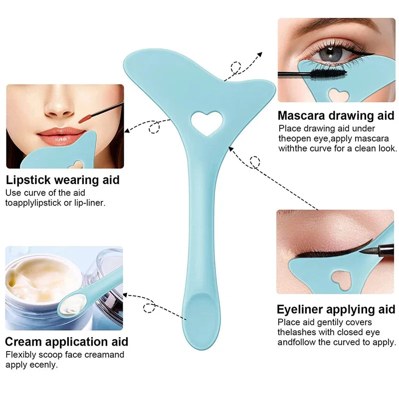 Silicone Eyeliner Makeup Stencils Wing Tips Marscara Drawing Lipstick Wearing Aid Face Cream Mask Applicator Makeup beauty tool