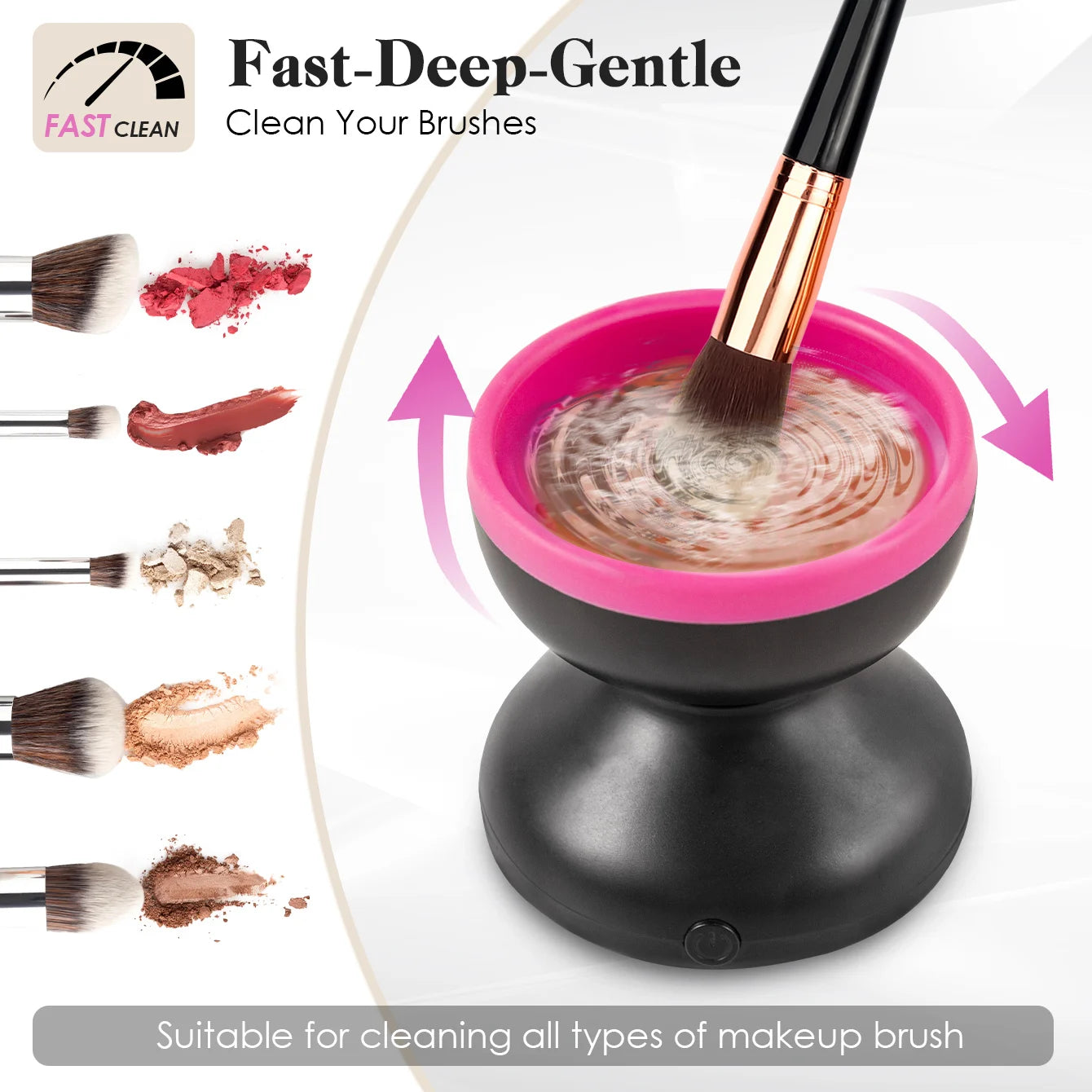 1pc Electric Makeup Brush Cleaner Machine Portable USB Makeup Brush Cleaning Tools Automatic Cleaning Makeup Brushes Beauty Tool