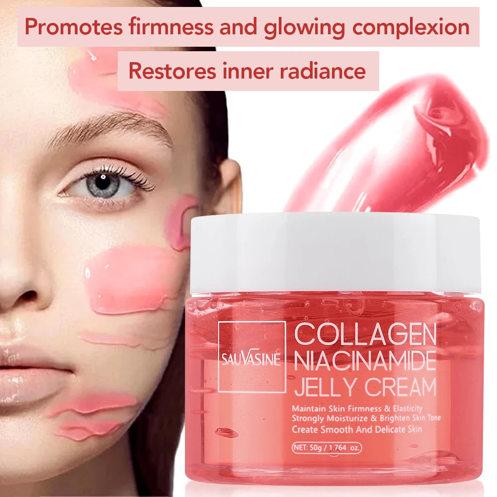 50g Collagen Jelly Cream Niacinamide Tightening Soothing Moisturizing Anti-Aging Firmness Hydration Skincare 100ml Face Gel