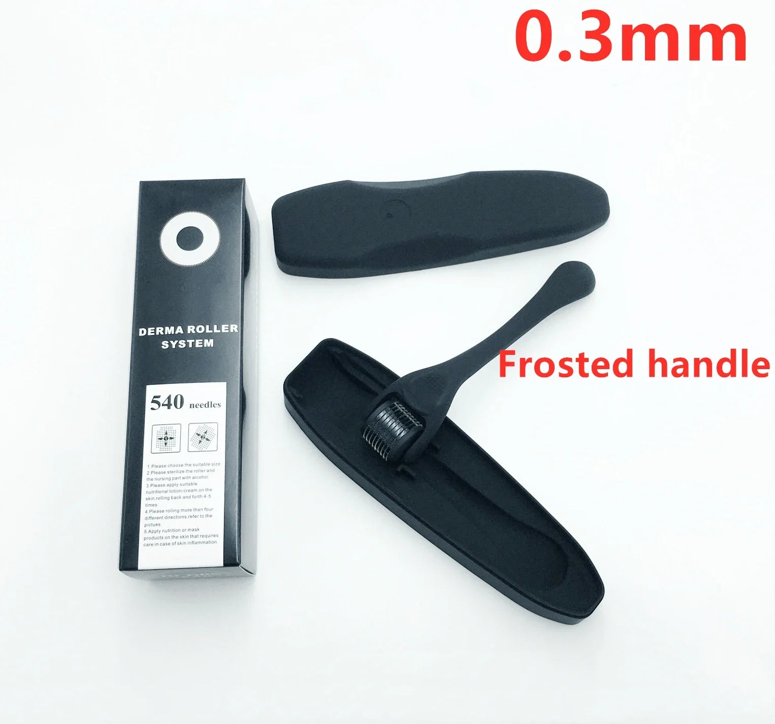 540 Micro Needles Derma Roller for Skin,Beard & Hair Growth,0.2mm\0.25mm\0.3mm,Face Roll Tool,Professional Facial Skincare Tools