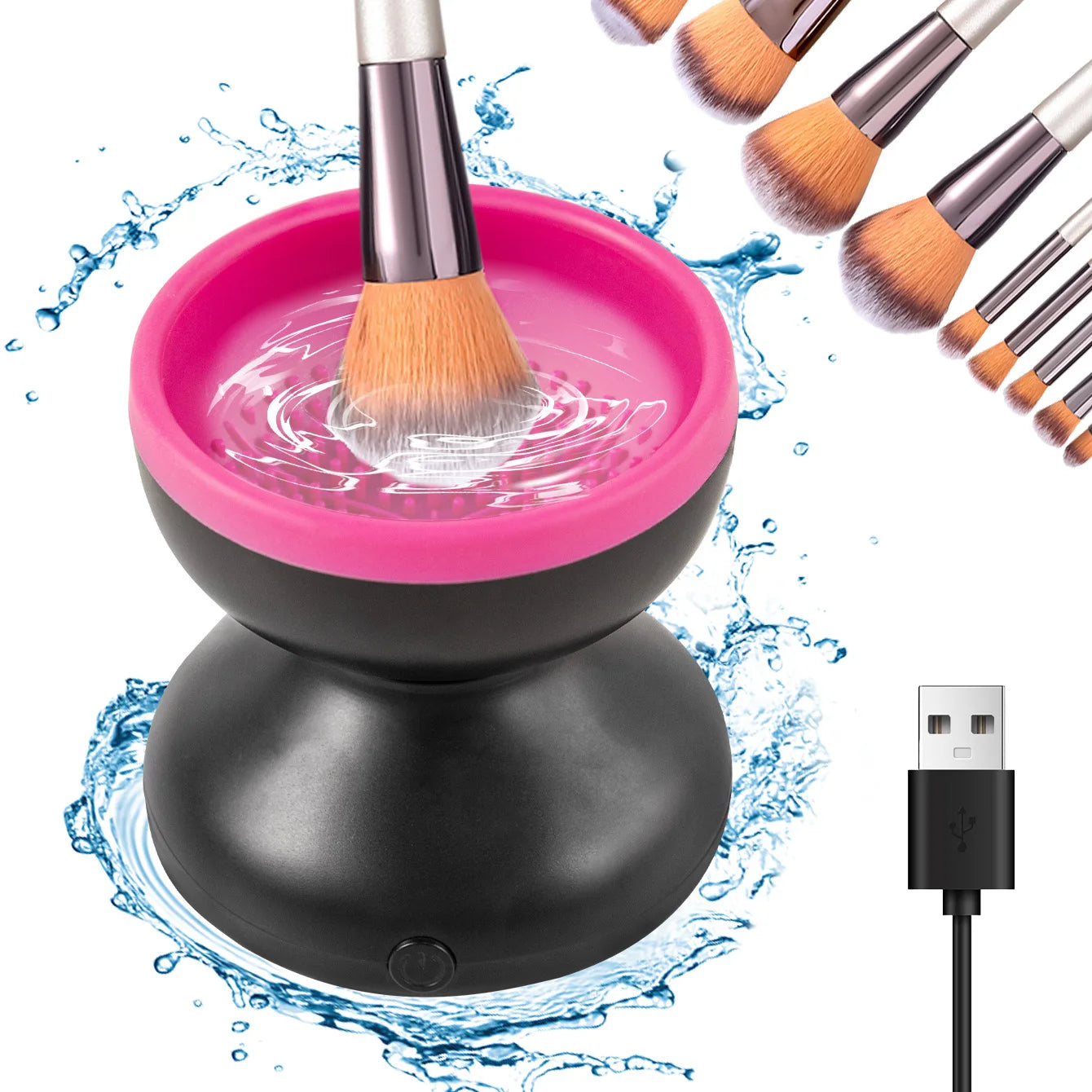 1pc Electric Makeup Brush Cleaner Machine Portable USB Makeup Brush Cleaning Tools Automatic Cleaning Makeup Brushes Beauty Tool