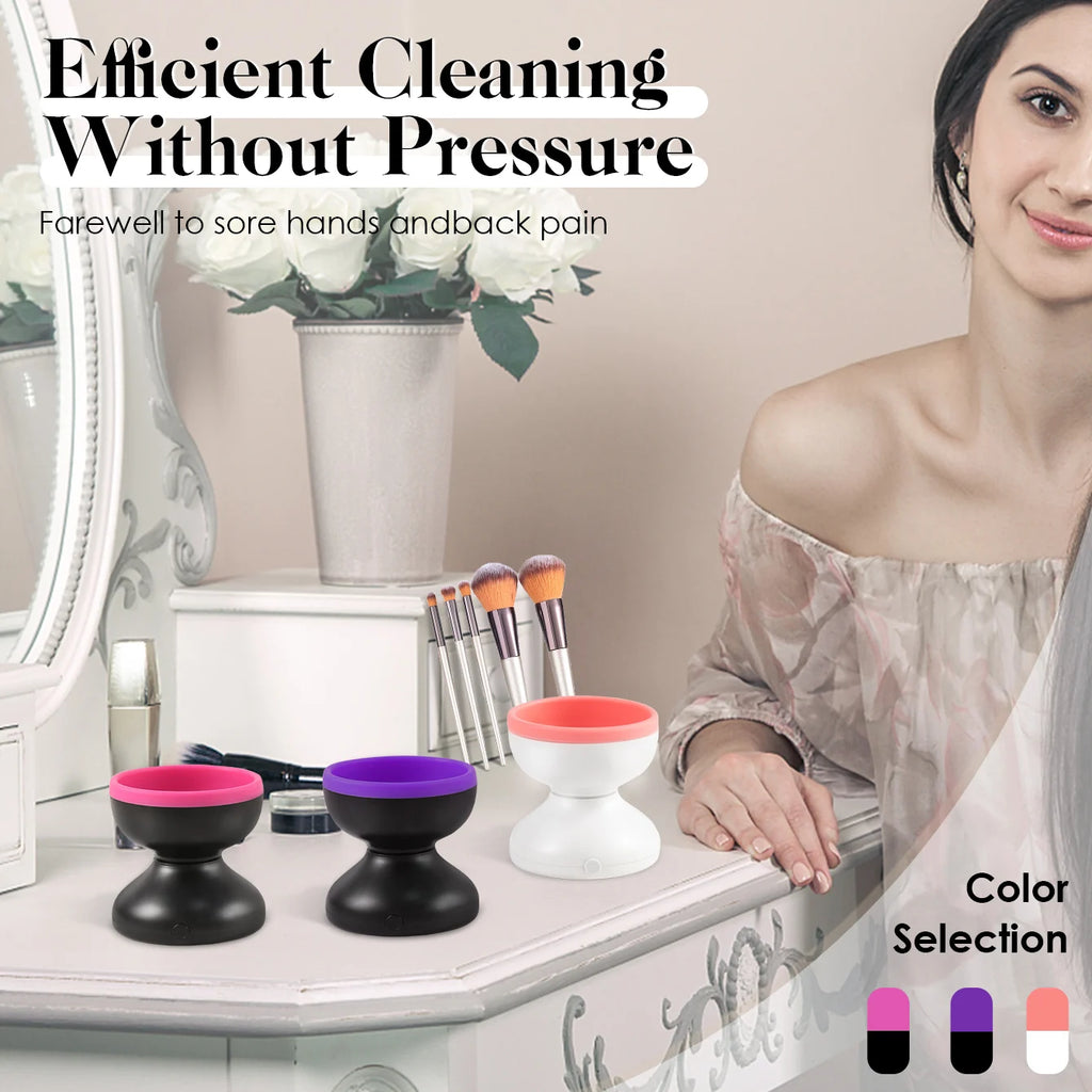 1pc Electric Makeup Brush Cleaner Machine Portable USB Makeup Brush Cleaning Tools Automatic Cleaning Makeup Brushes Beauty Tool