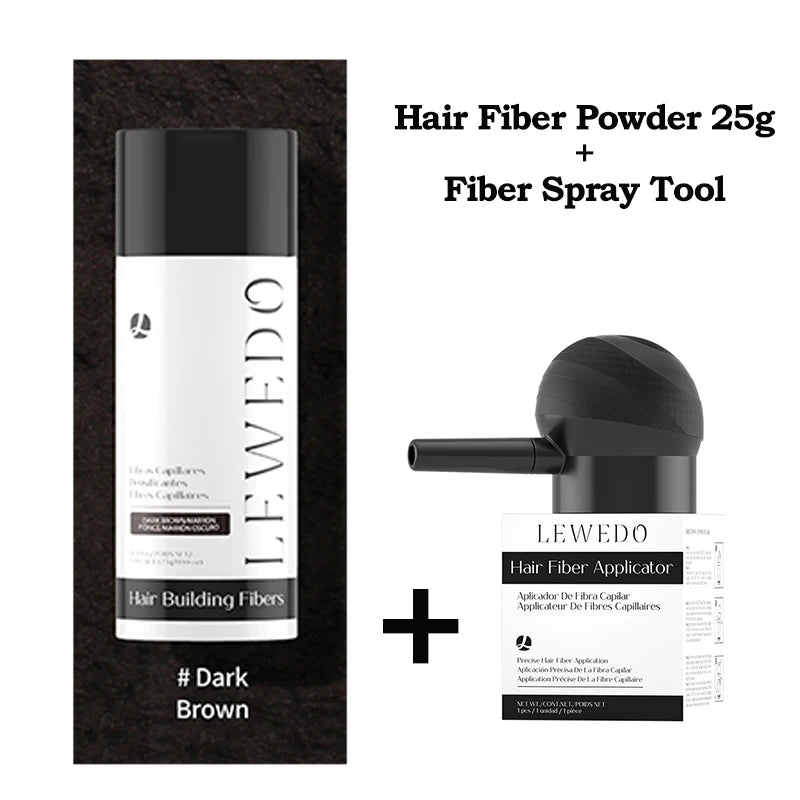 Hair Fibers Powder Instant Hair Growth Fiber Keratin Thickening Spray Applicator Hair Building Fibers Hair Loss Regrowth Powder