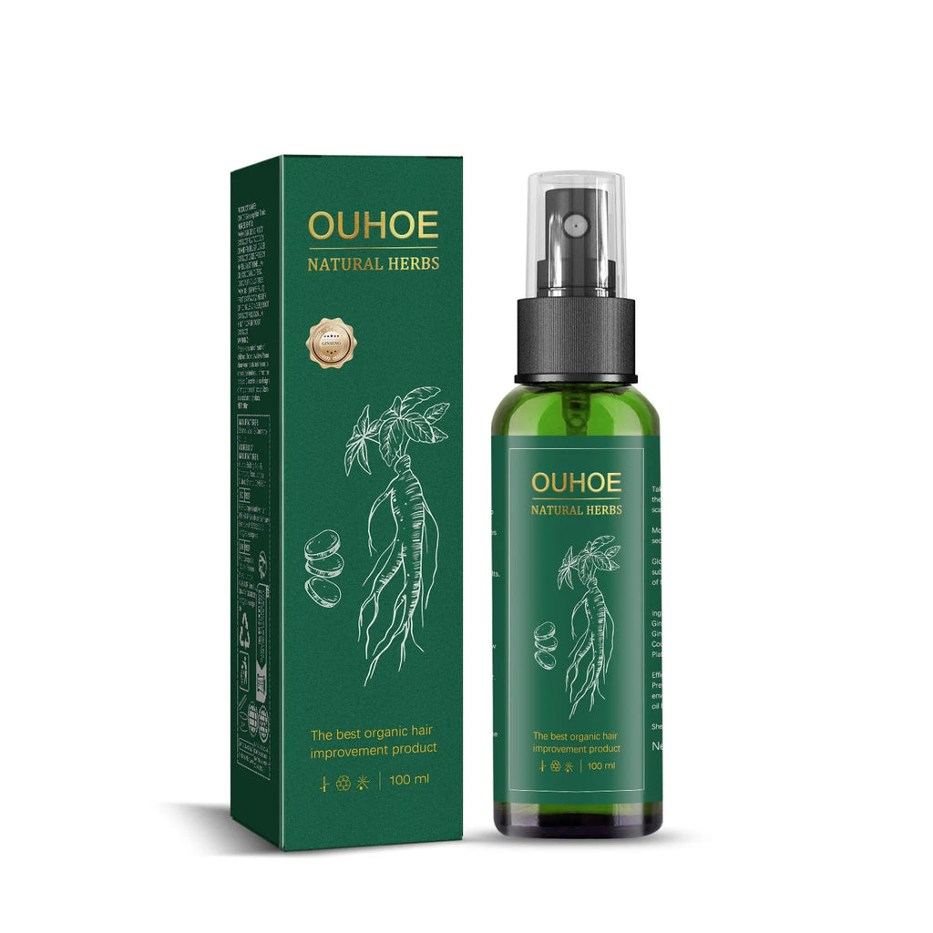 Ouhoe Ginseng Hair Growth Serum 100ml Nourish Scalp Bioactive Formula Promote Hair Regrowth Reduce Hair Fall Strengthen Roots
