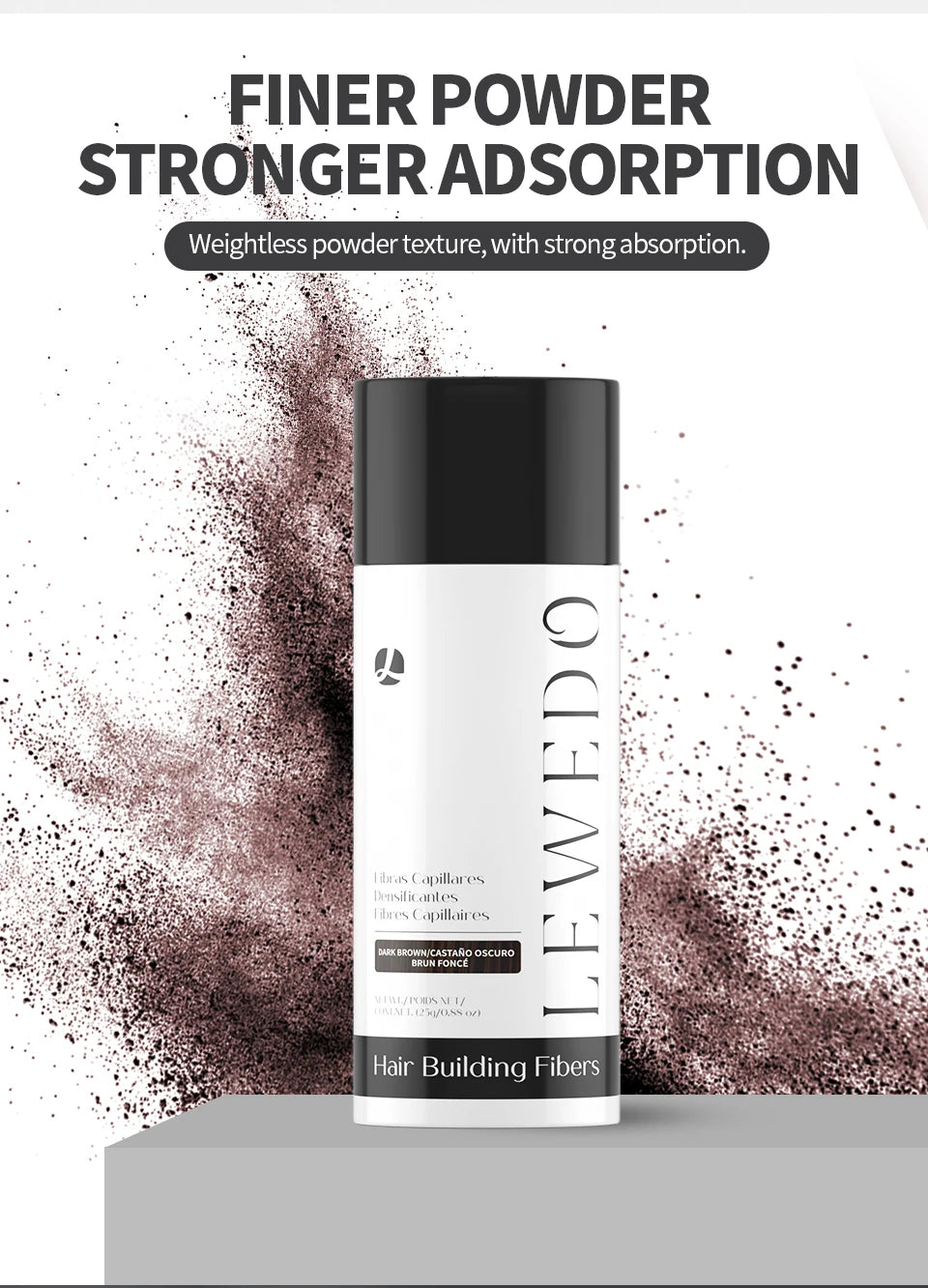 Hair Fibers Powder Instant Hair Growth Fiber Keratin Thickening Spray Applicator Hair Building Fibers Hair Loss Regrowth Powder